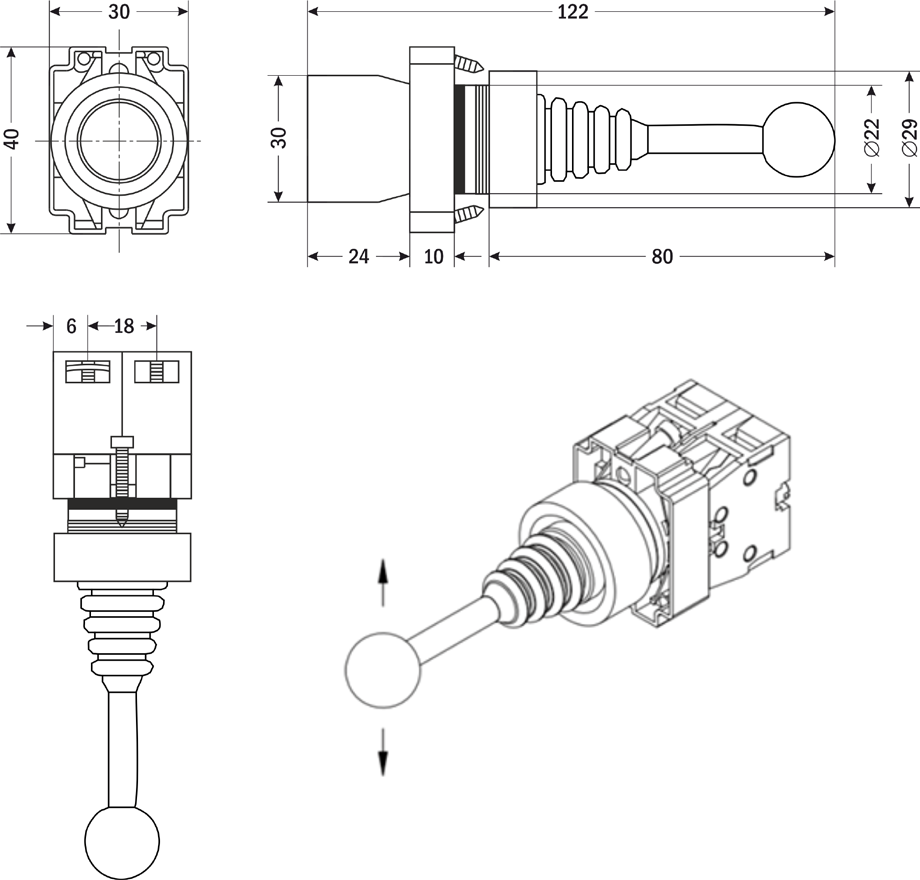 AR-XB2-PA габариты